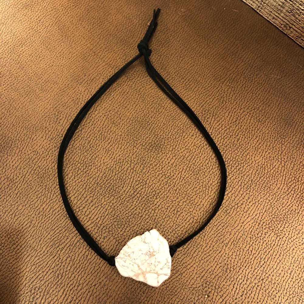 SHORT Western Slab Black Lace Tie Necklace Choker